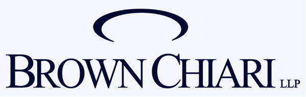 Brown Chiari logo light blue